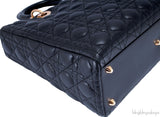 Lady Dior Large Black Quilted Bag