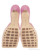 Pink Stretch Leather Sandals
