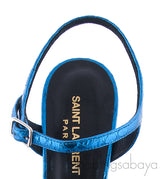 Candy Metallic Blue Platform Sandals
