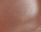 Vitello Luggage Tan Peep Toe Heels