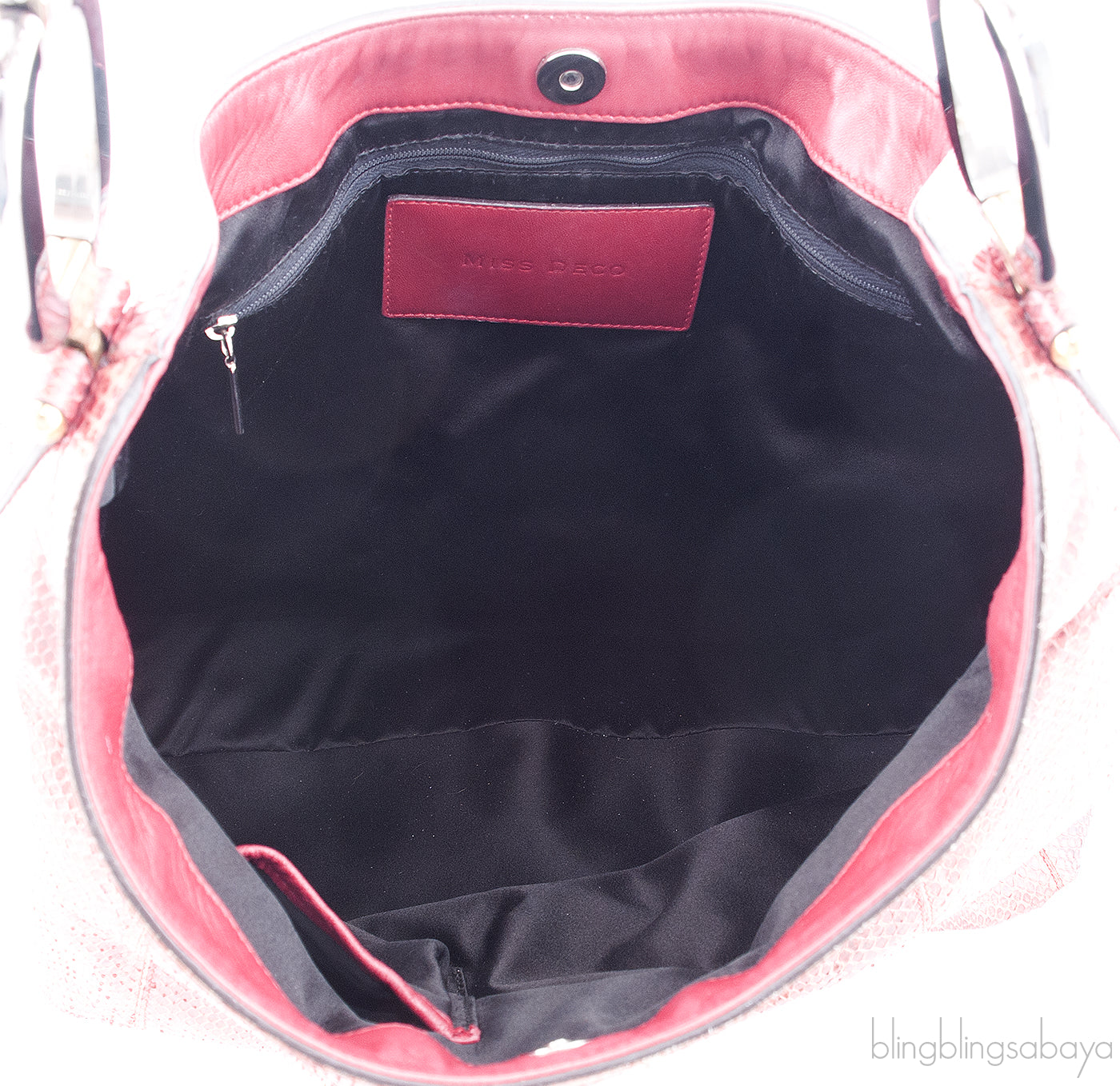Red Python Hobo bag