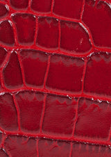 Leia Red Croc Print Mini Bag