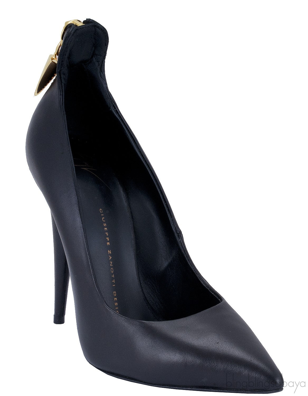 Black Ester Zipper Pumps