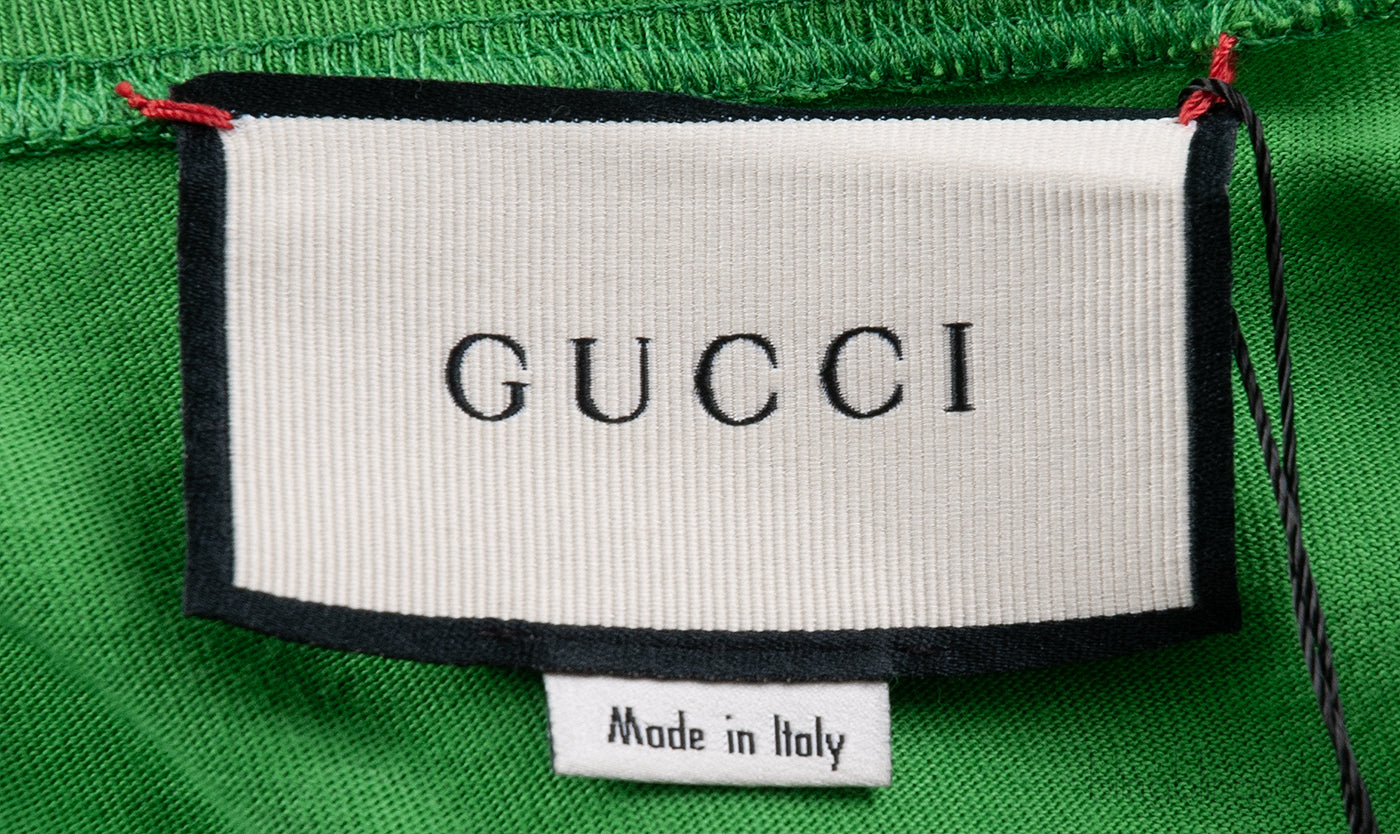 Green GG Crystal Embellished T-shirt
