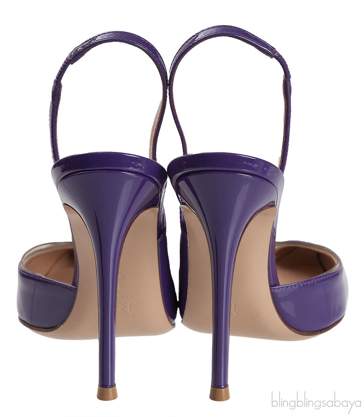 Purple PVC Slingback Pump