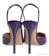 Purple PVC Slingback Pump