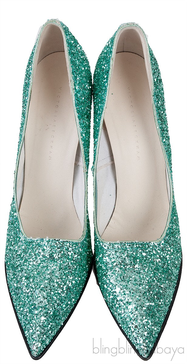 Green Dorothy Glitter Pumps