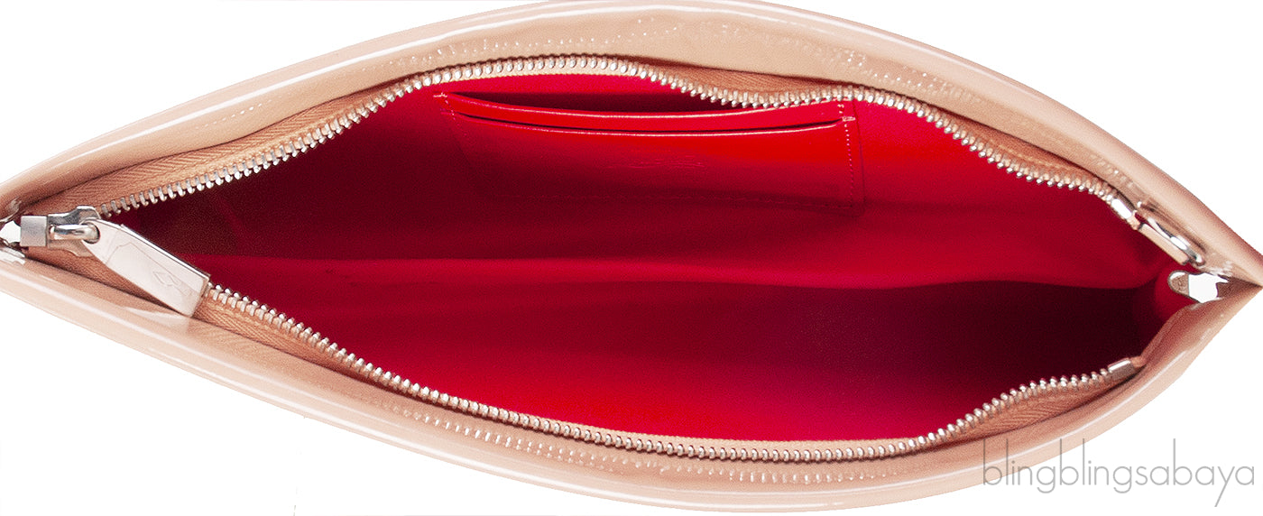 Loubitwist Patent Leather Clutch Bag