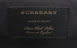 Burberry White & Checkered Banner Top Handle Bag