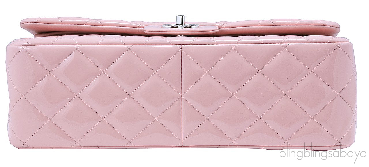 Jumbo CC Baby Pink Patent Flap