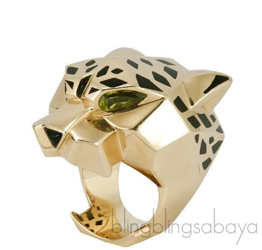 Yellow Gold Panthere Head Ring