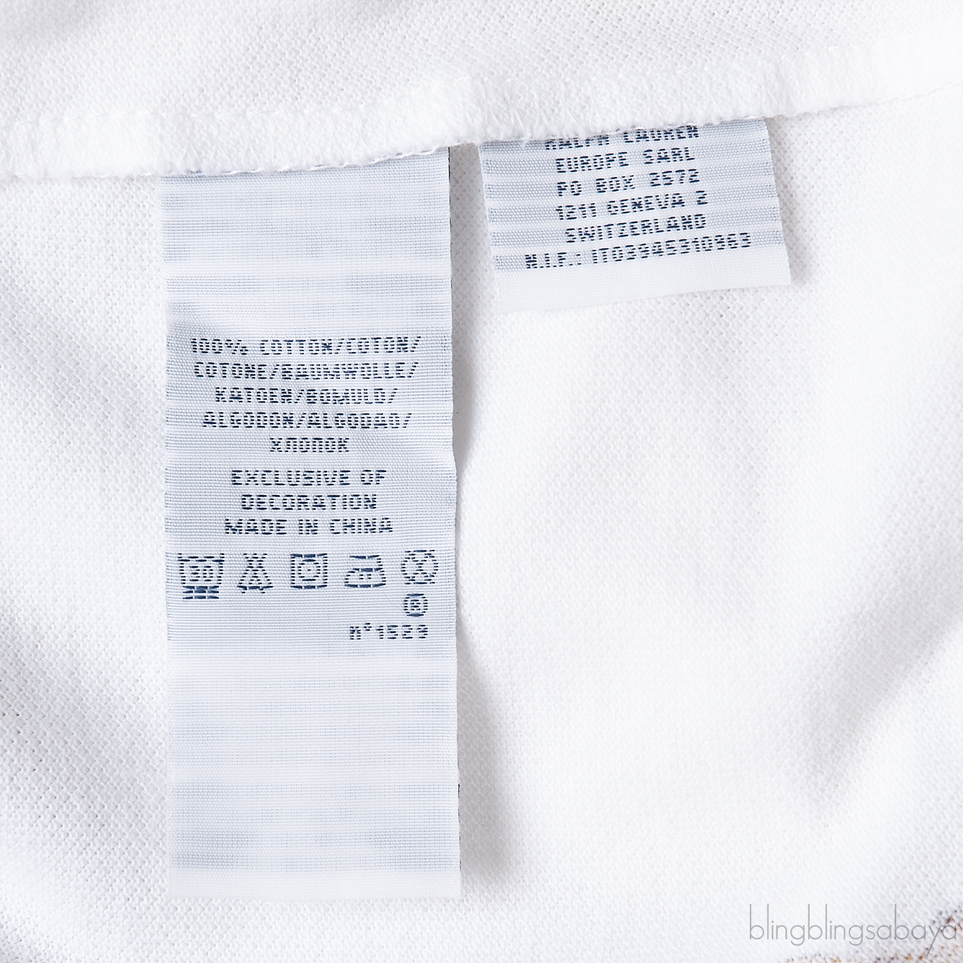 Ralph Lauren White Printed Skinny Polo Shirt