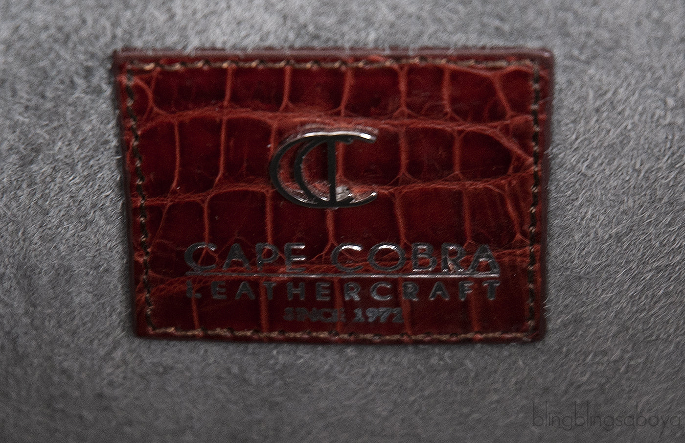 Burgundy Crocodile Top Handle Bag