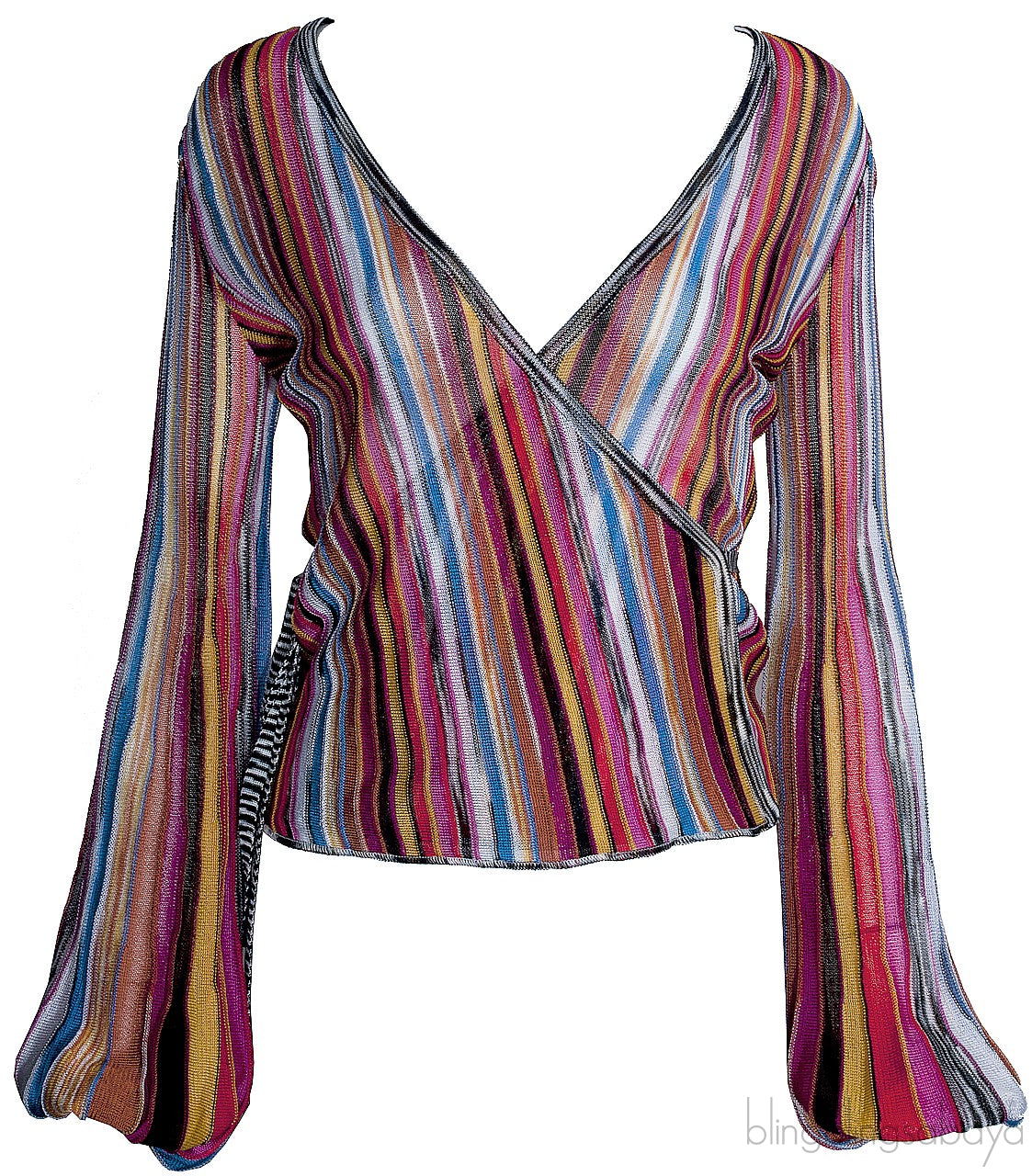 Multicolor Wrap Cardigan