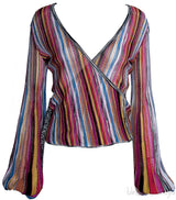 Multicolor Wrap Cardigan
