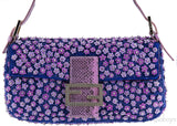 Ricami Embroidered Baguette Bag