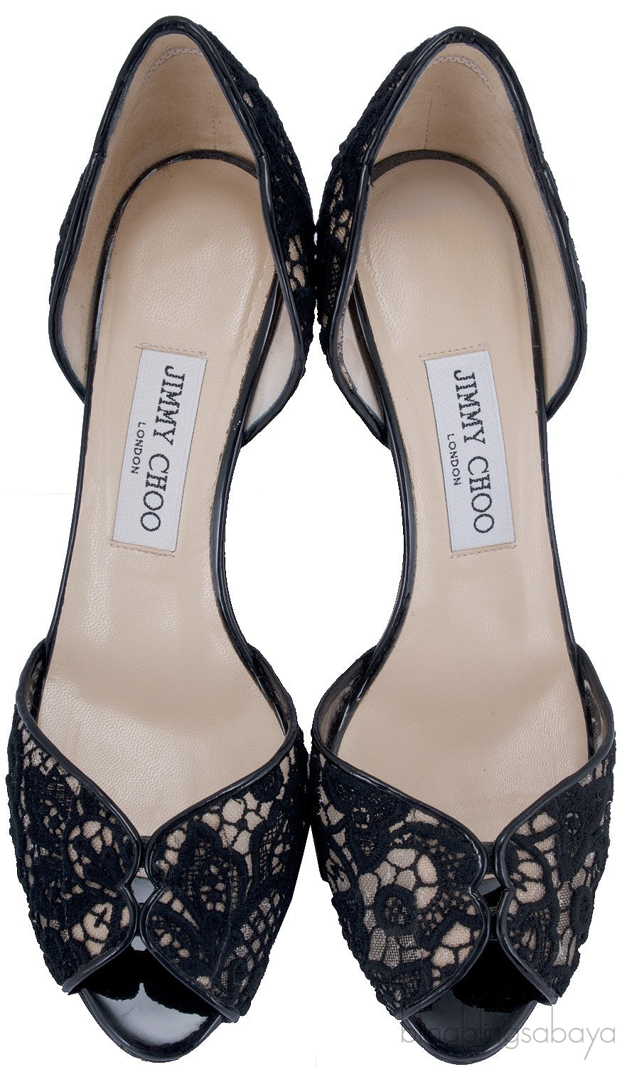 Jimmy Choo Black Flair Peep Sandals