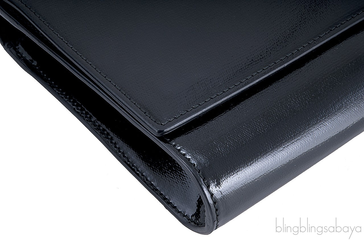 CHYC Clutch in Black Patent