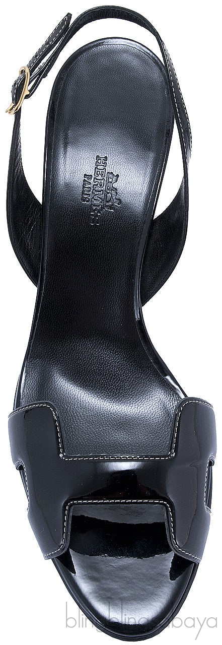 Night 70 Black Slingback Sandals