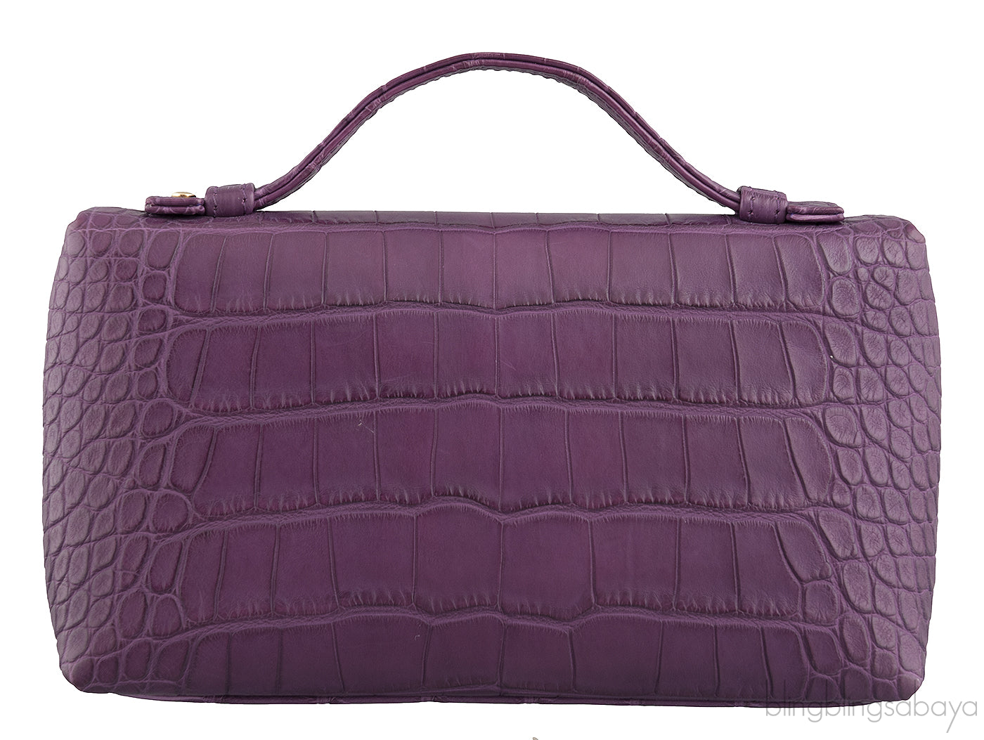 L19 Crocodile Purple Pouch