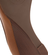 Brown Peep Wedge Heels