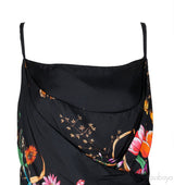 Draped Silk Floral Print Cami