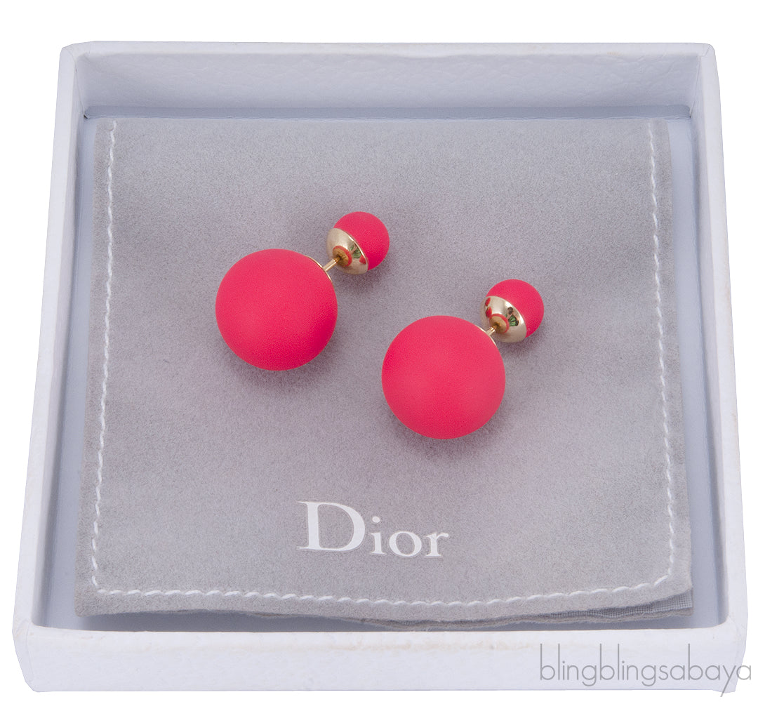 Mise En Dior Pink Tribal Earrings