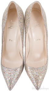 Pigalle Multicolor Gold Glitter Pump