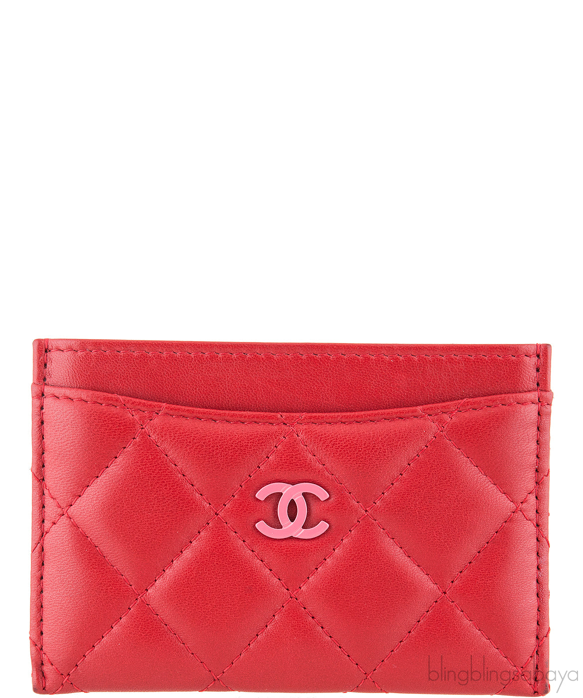 Red & Pink Quilted Cardholder
