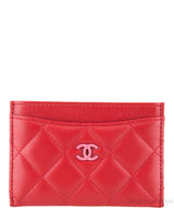 Red & Pink Quilted Cardholder