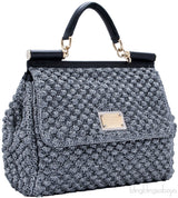 Miss Sicily Metallic Crochet Flap Bag