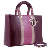 Lady Dior Tricolor Python Ltd. Ed.