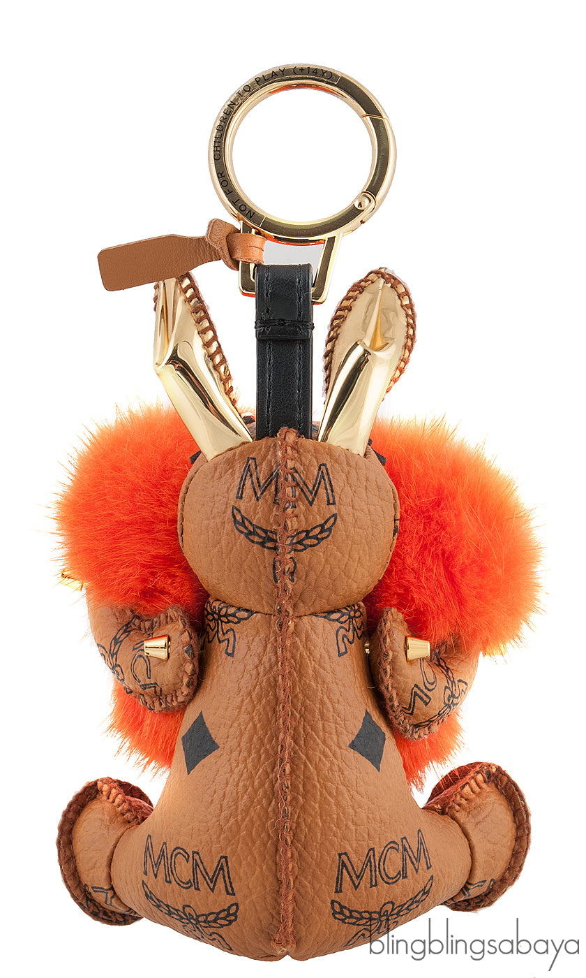MCM Rabbit Heart Fur Charm