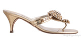 Gold Crystal Embellished Sandals