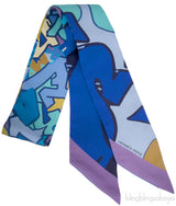Graff Multicolor Blue Silk Twilly