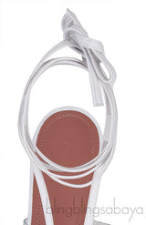 Zula White PVC Leather Sandals