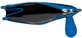 Blue Zip Top Leather Card Holder*