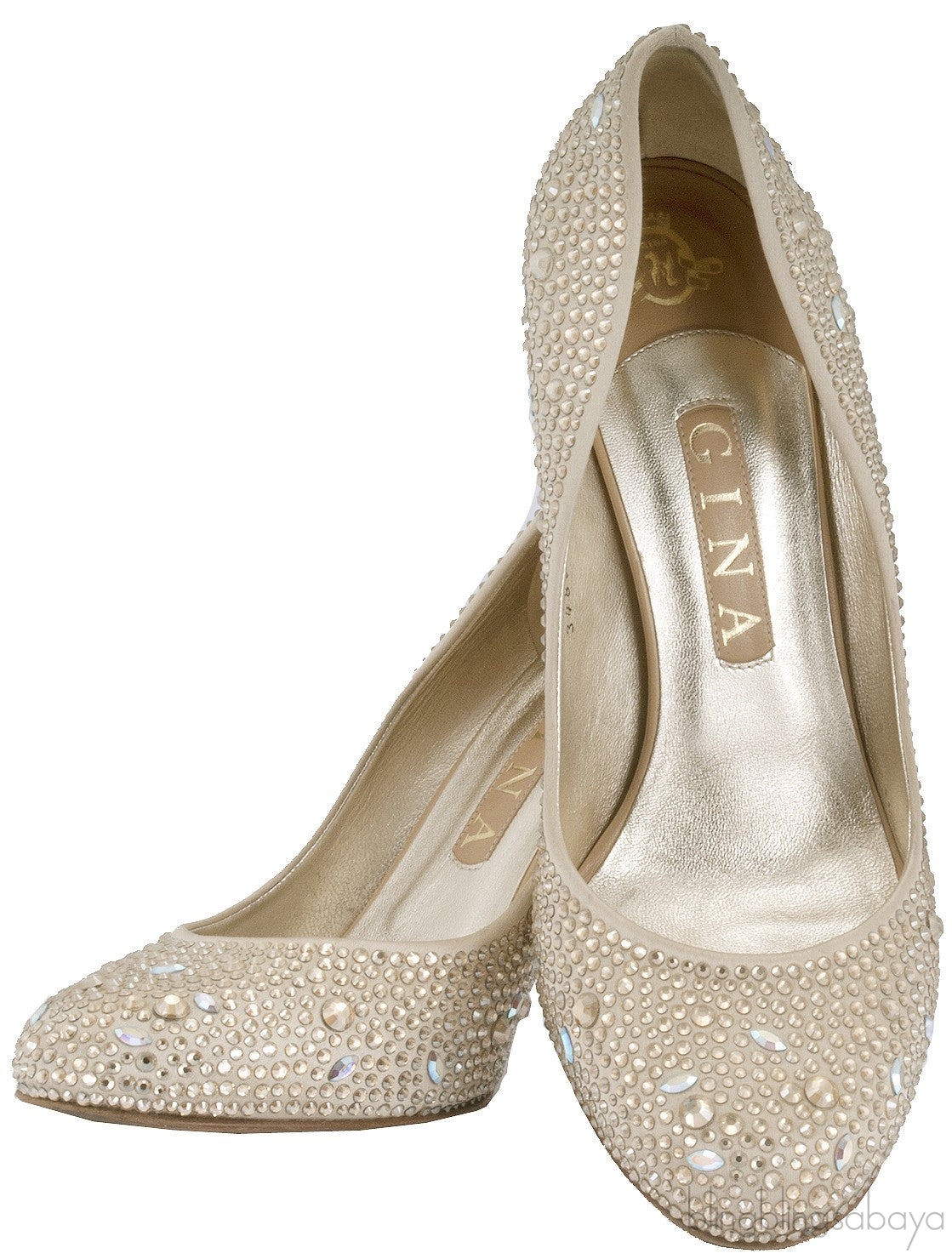 Swarovski Embellished Gold Pump