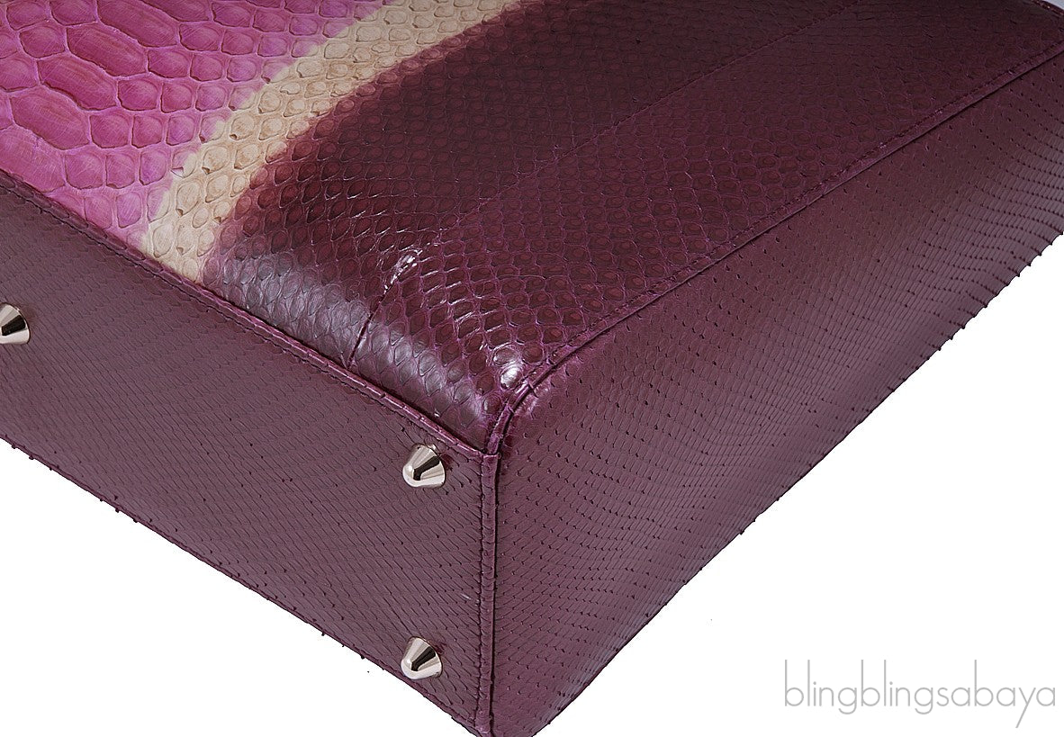 Lady Dior Tricolor Python Ltd. Ed.
