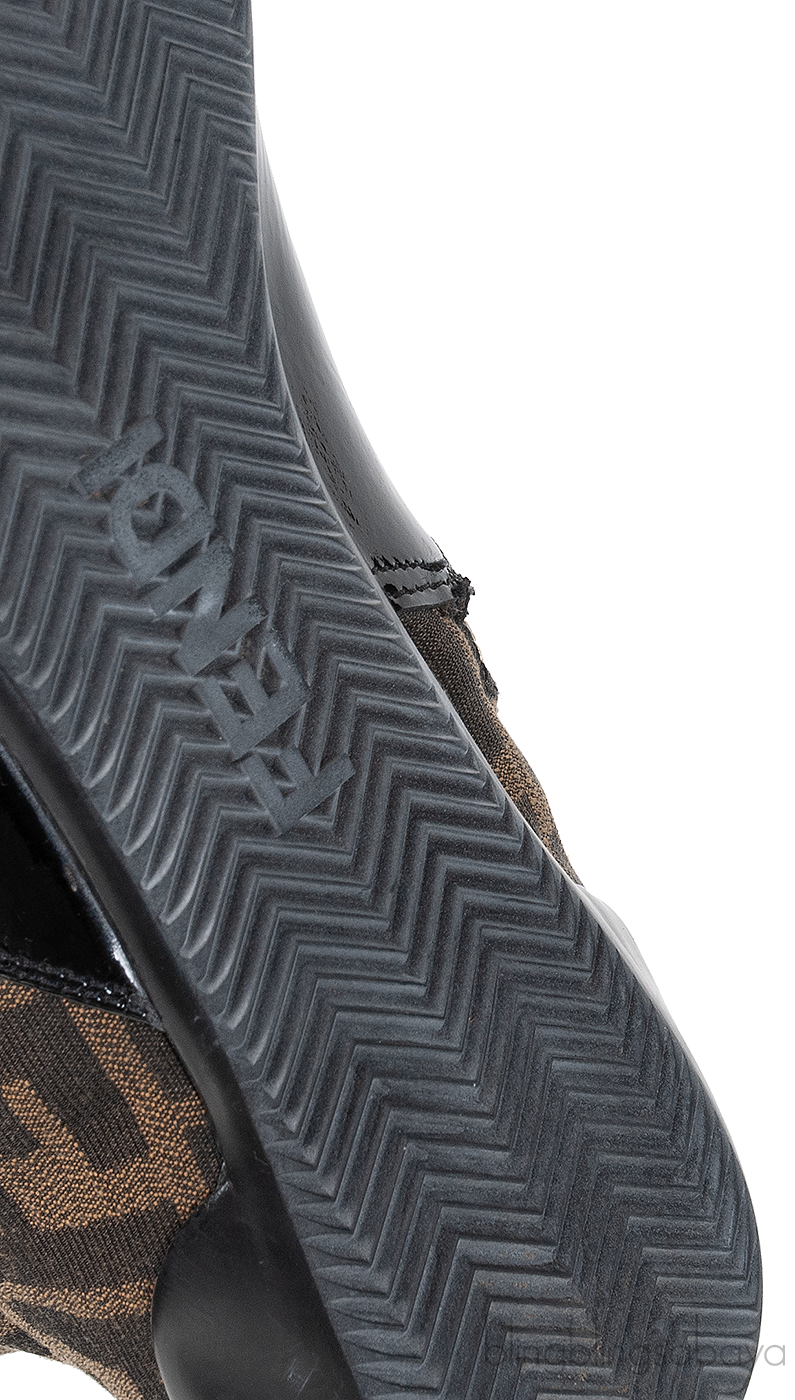Fendi FF Brown Monogram Boots