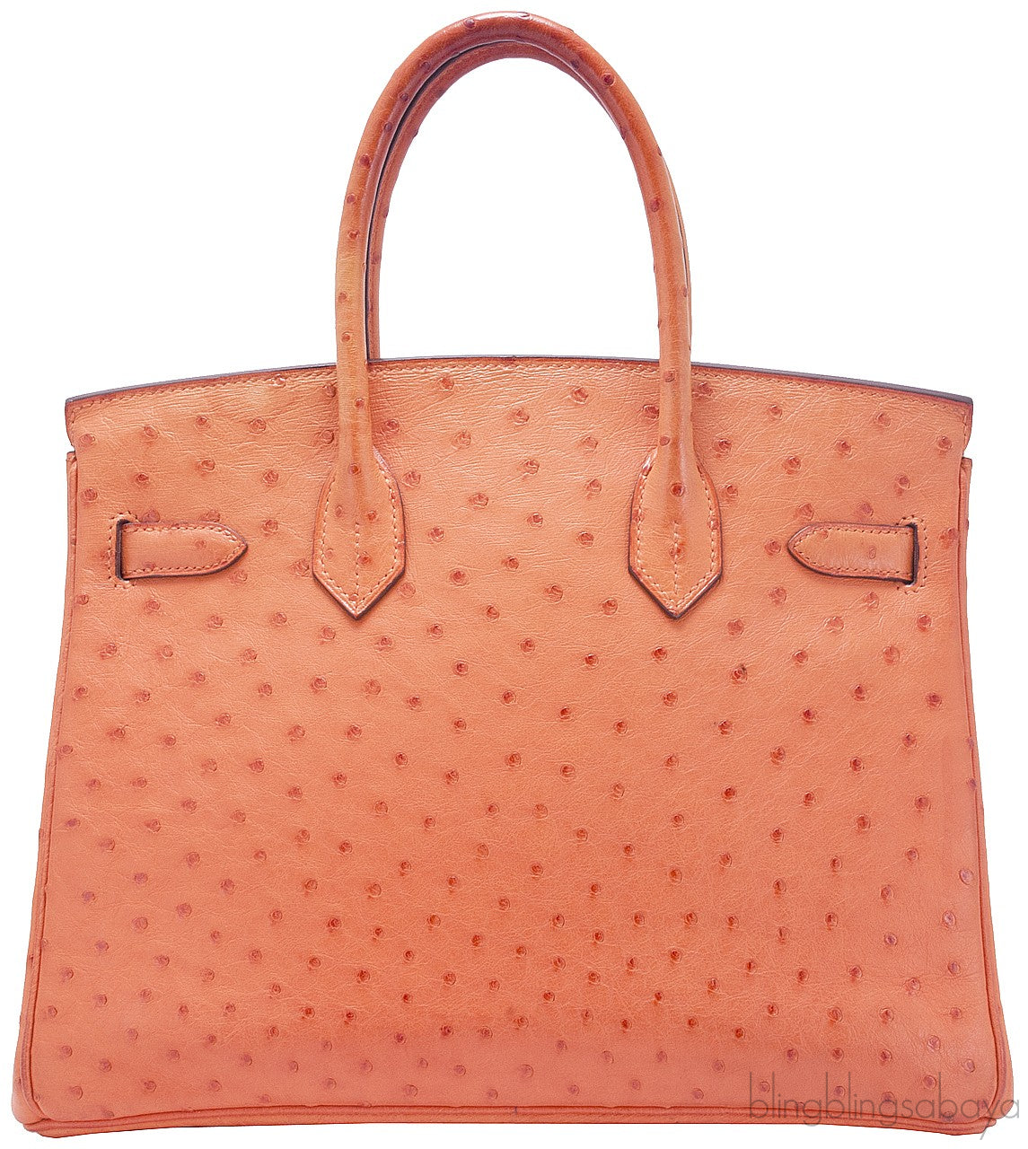Birkin 30 Orange Ostrich PHW
