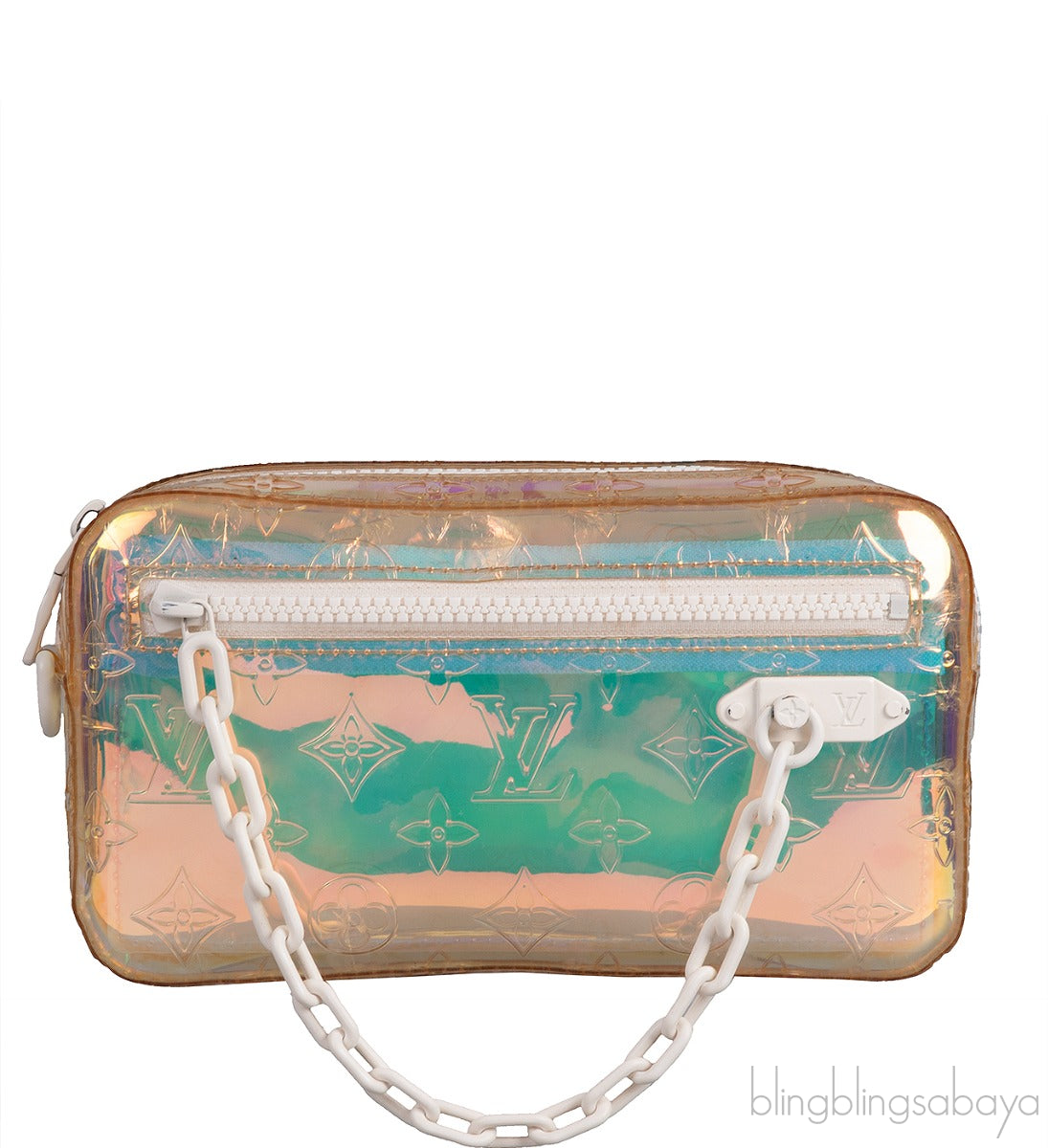 Virgil Prism Monogram Hologram Wristlet Bag