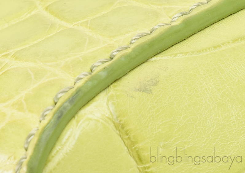 Apple Green Crocodile Mini Peekaboo