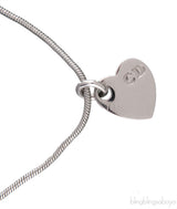 Vintage CD Dangle Bracelet & Heart Pendant