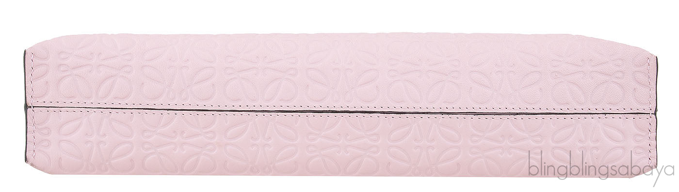 Pink Logo Embossed Clutch