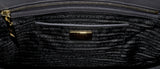 Grey Saffiano Double Zip Bag GHW