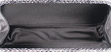 Black Intrecciato Snake Trim Clutch