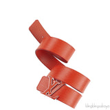Louis Vuitton Epi Leather Logo Initial Orange Belt