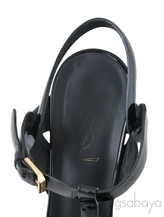 Tribute Black Patent Sandals