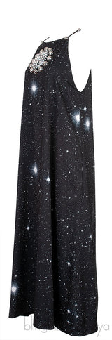 Black Crystal Halterneck Dress